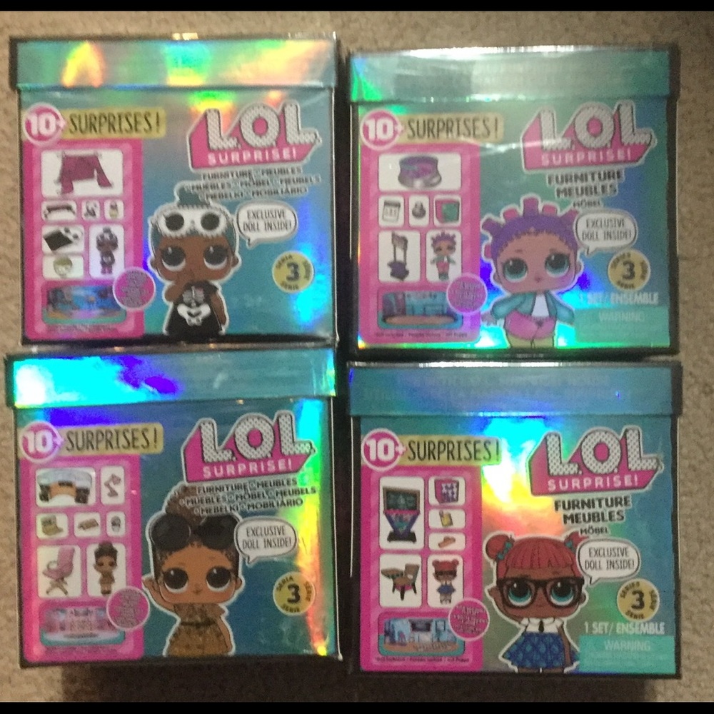 New L.O.L. Series 3 furniture set of 4